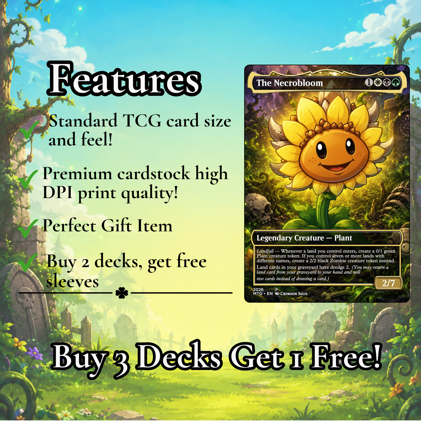 Plants & Zombies MTG Proxy Commander Deck