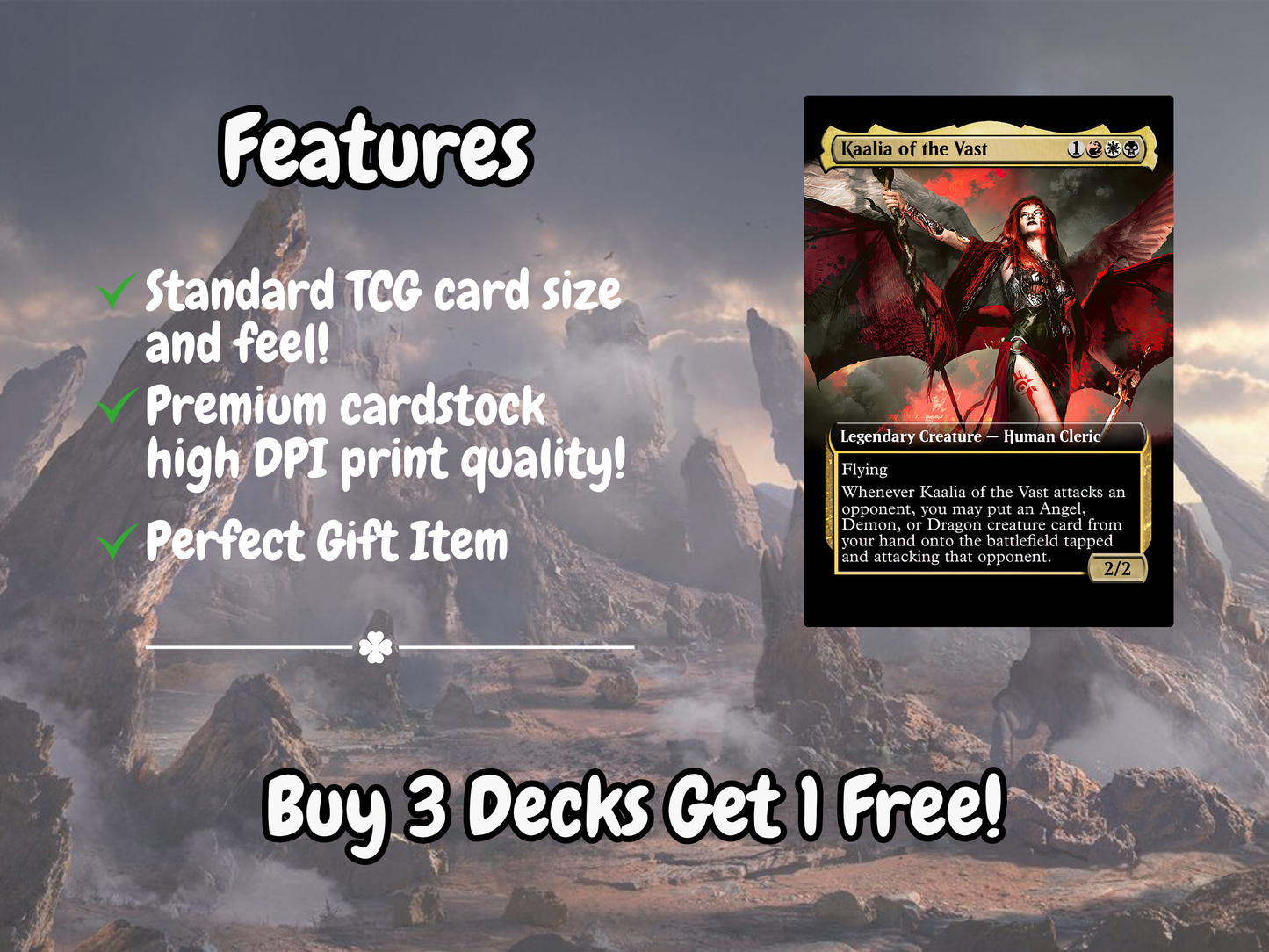B.A.D Kaalia MTG Proxy Commander Deck