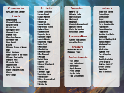 Urza Poly Kraken MTG Proxy Commander Deck