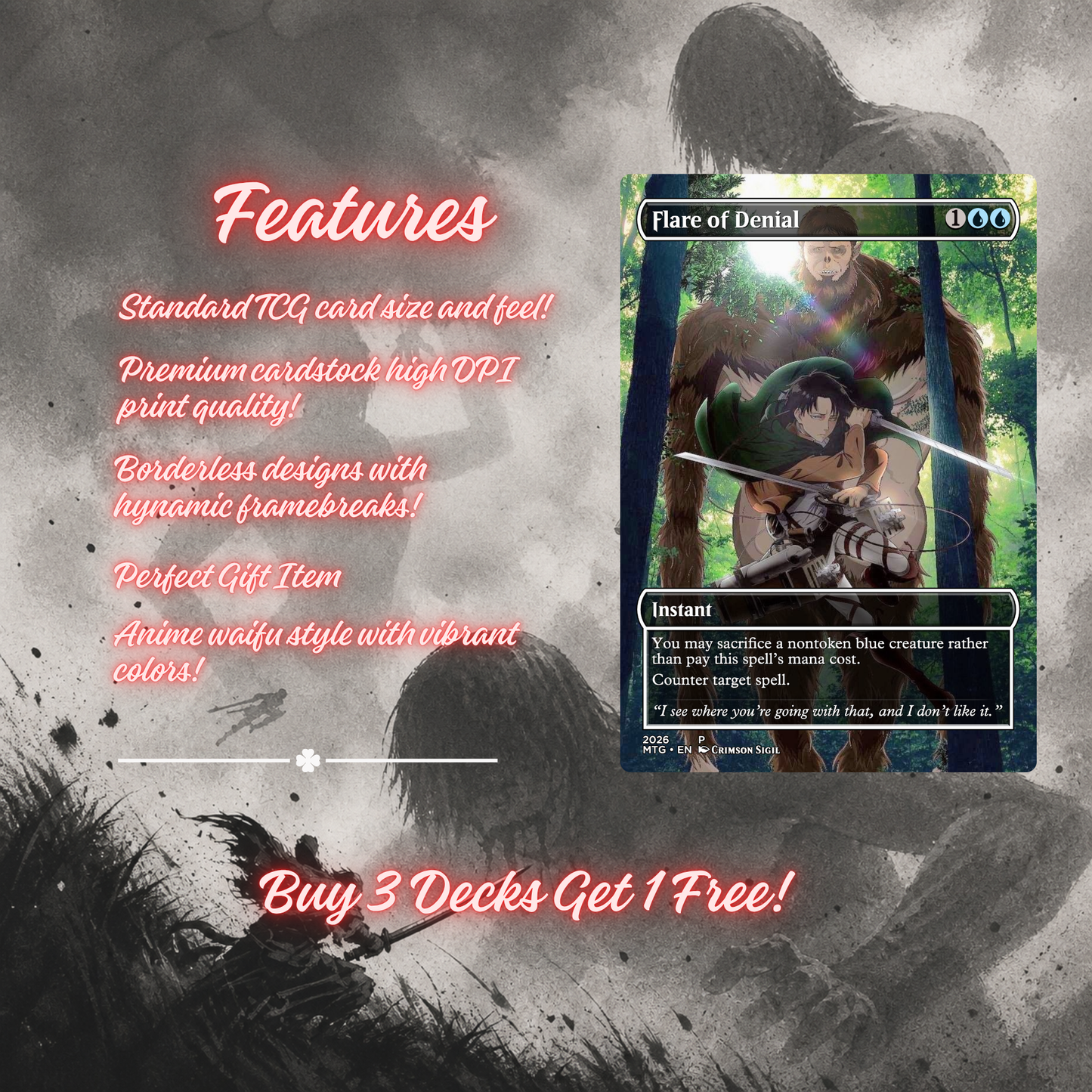 Attack on Titan MTG Proxy Commander Deck
