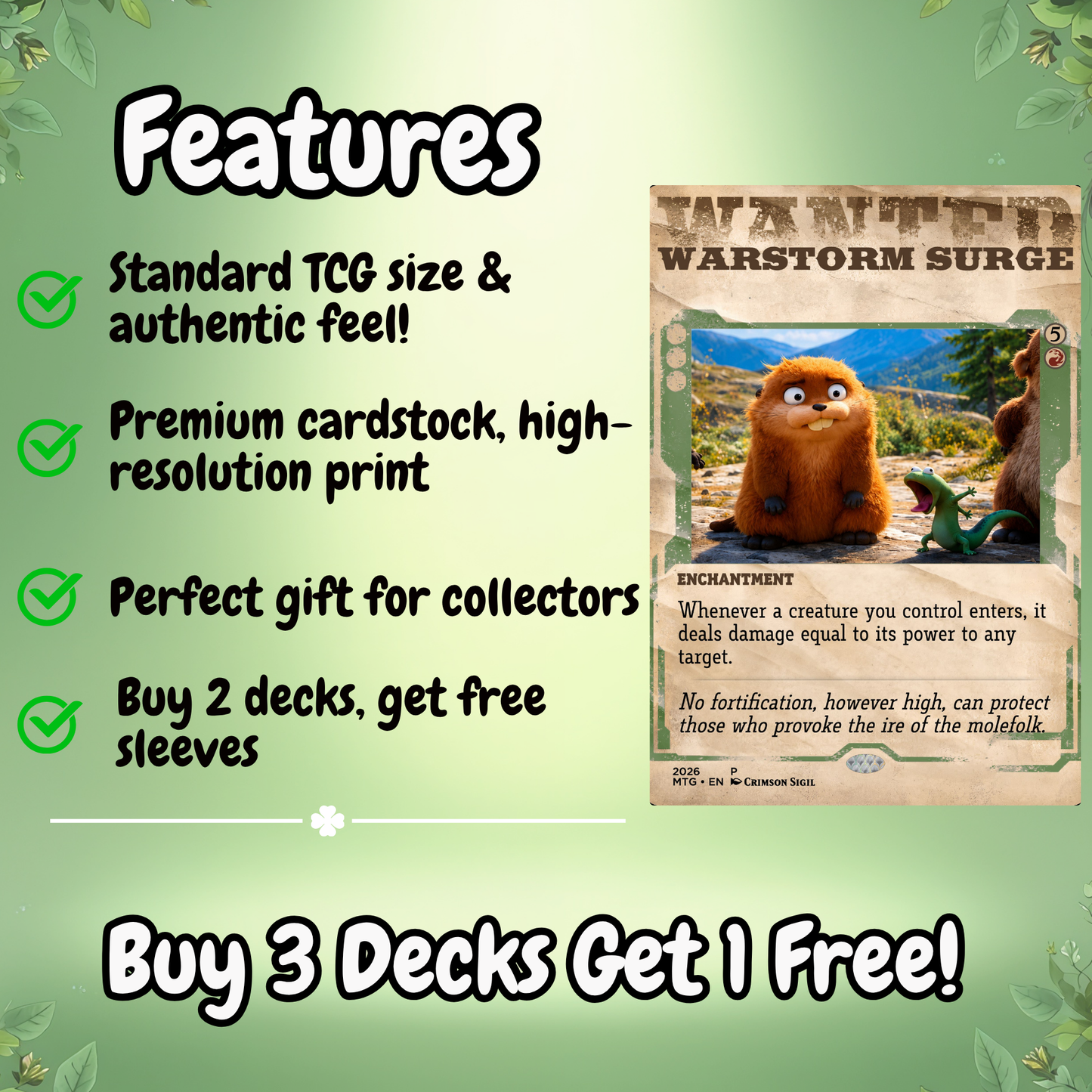 Green Lizards MTG Proxy Commander Deck