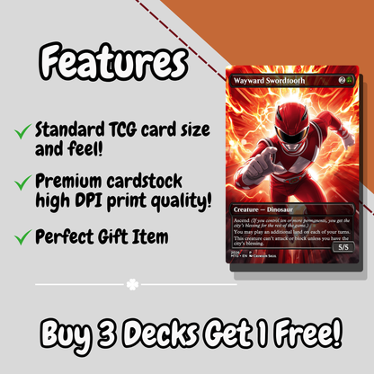 Dino Ranger Force MTG Proxy Commander Deck