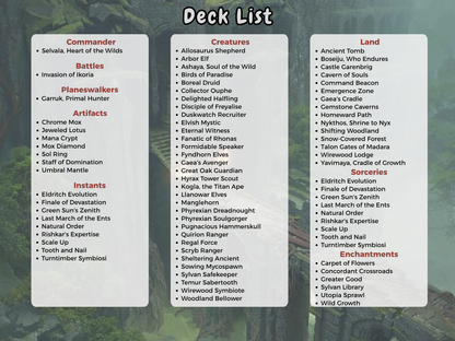 Selvala Brostorm MTG Proxy Commander Deck