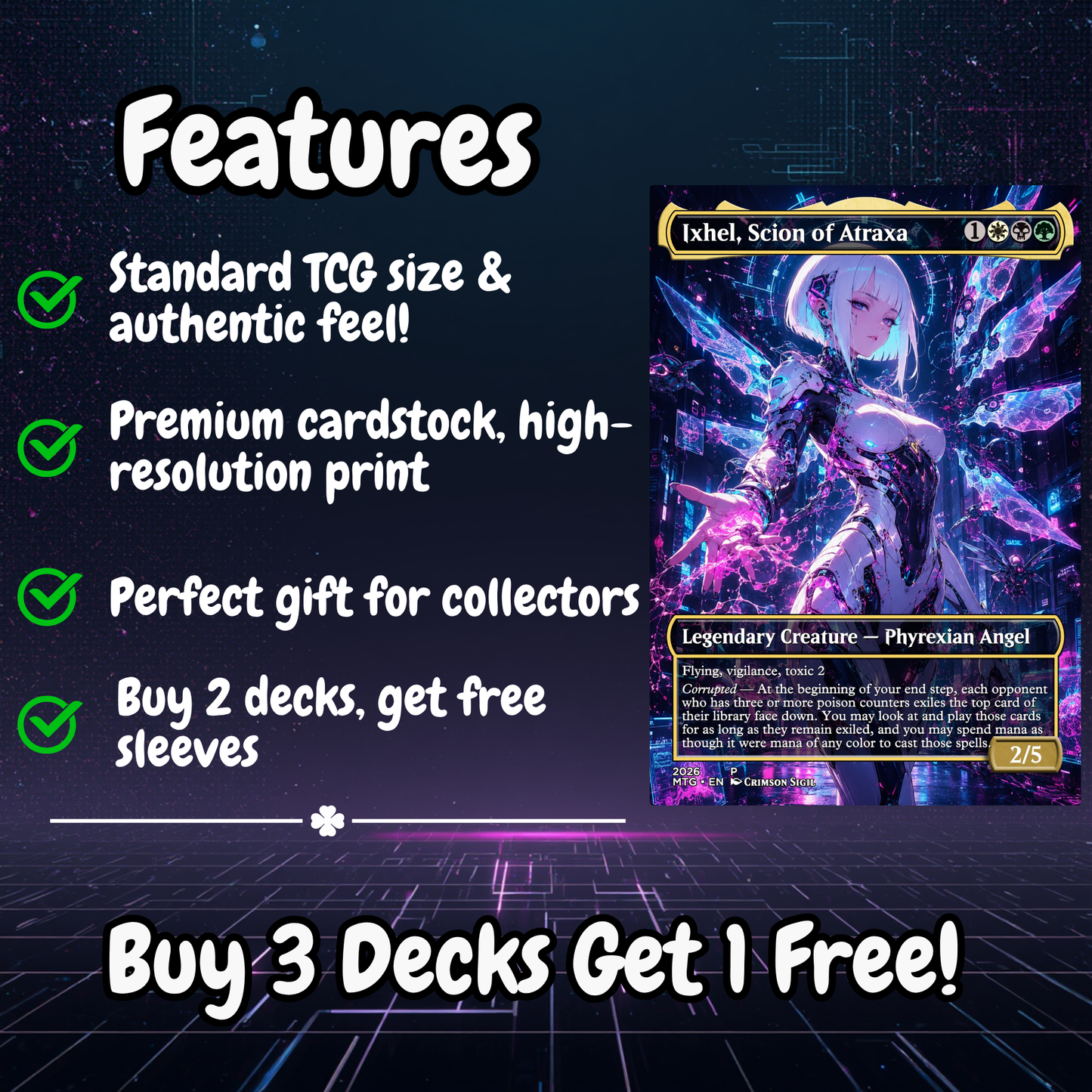 Cyberpunk MTG Proxy Commander Deck