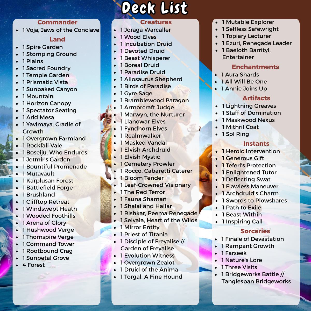 Ice Age MTG Proxy Commander Deck