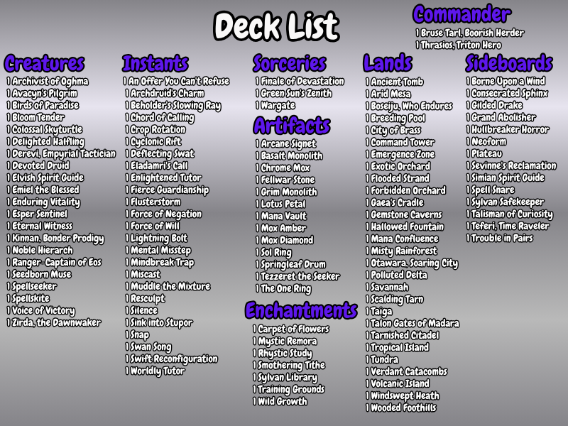 Radiant Waker MTG Proxy Commander Deck