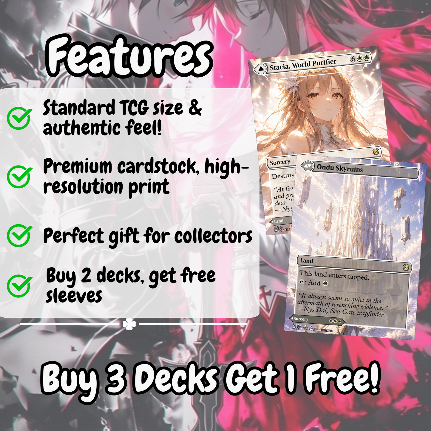Sword Art Online MTG Proxy Commander Deck