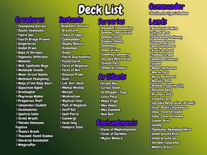 Yuriko Pivot MTG Proxy Commander Deck