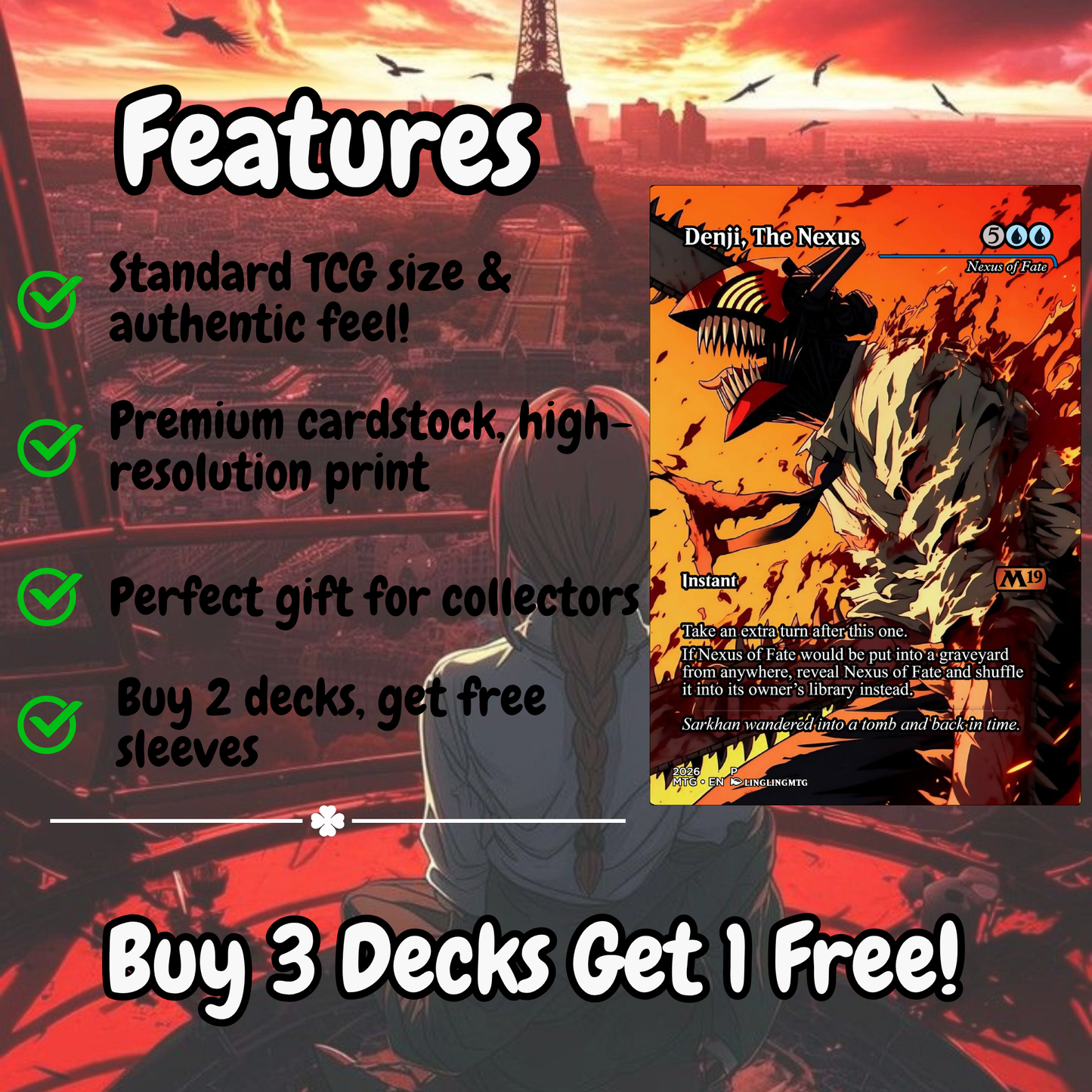 Chainsaw Man MTG Proxy Commander Deck
