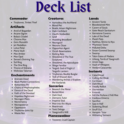 Tinybones MTG Proxy Commander Deck