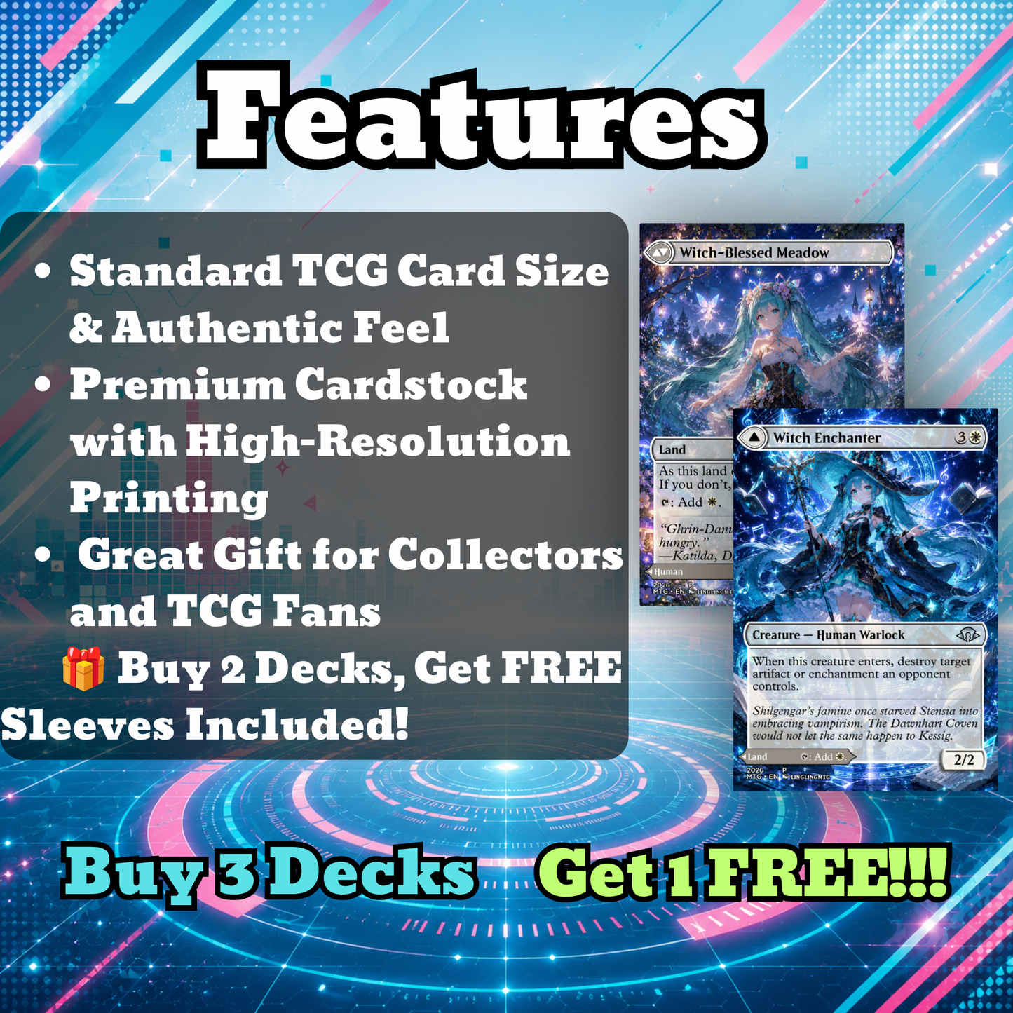 Hatsune Miku MTG Proxy Commander Deck