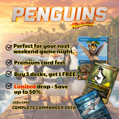 Penguins of Madagascar MTG Proxy Commander Deck