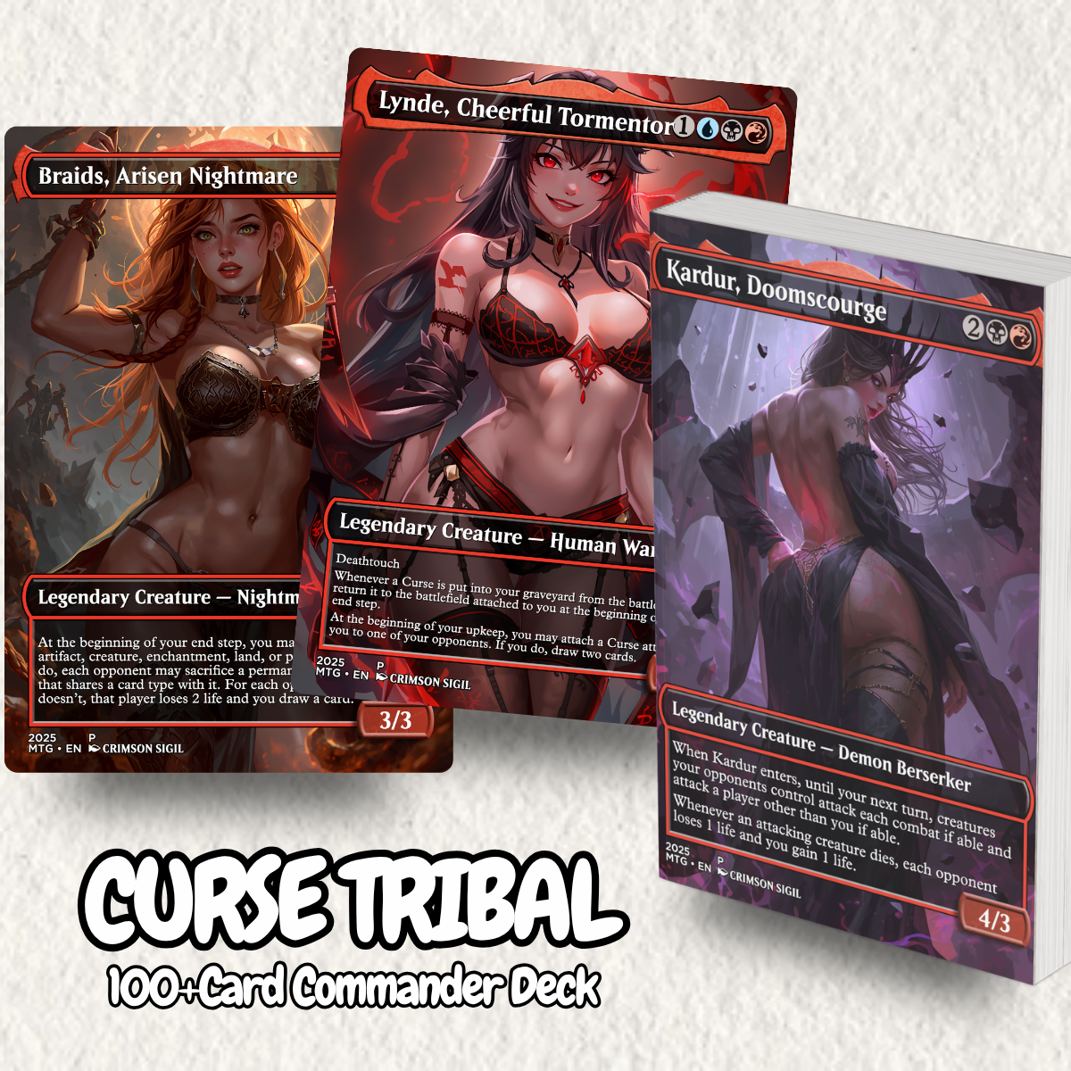 Curse Tribal MTG Proxy Commander Deck