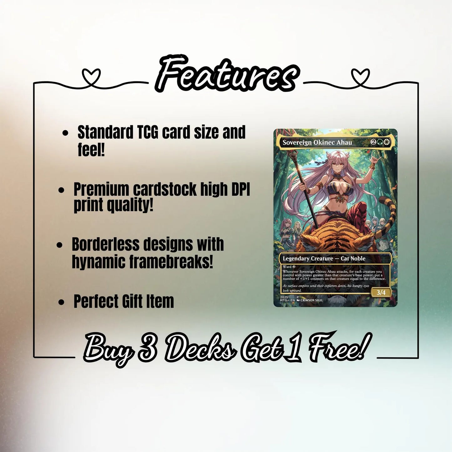 Cat Girl Tribal MTG Proxy Commander Deck