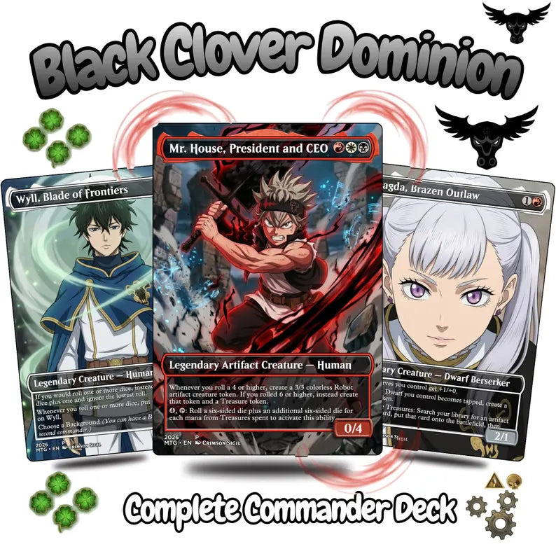 Black Clover Dominion MTG Proxy Commander Deck