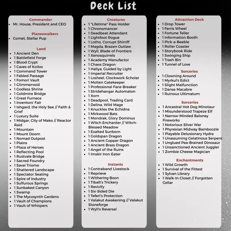 Black Clover Dominion MTG Proxy Commander Deck