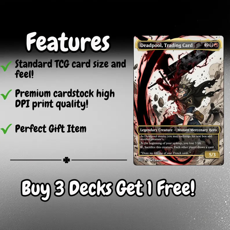 Black Clover Dominion MTG Proxy Commander Deck